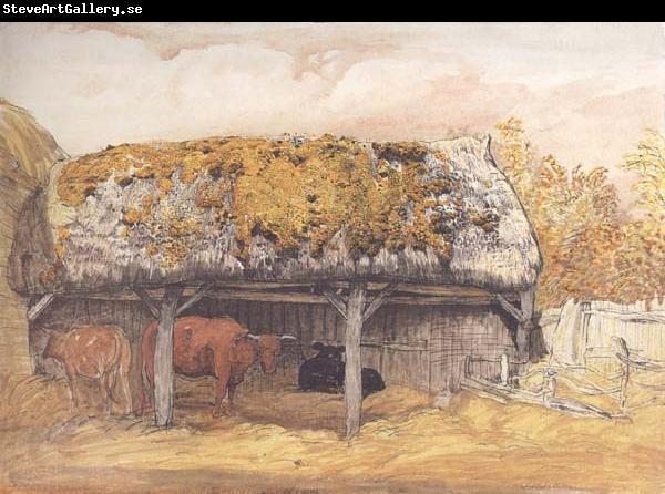 Samuel Palmer A Cow-Lodge with a Mossy Roof